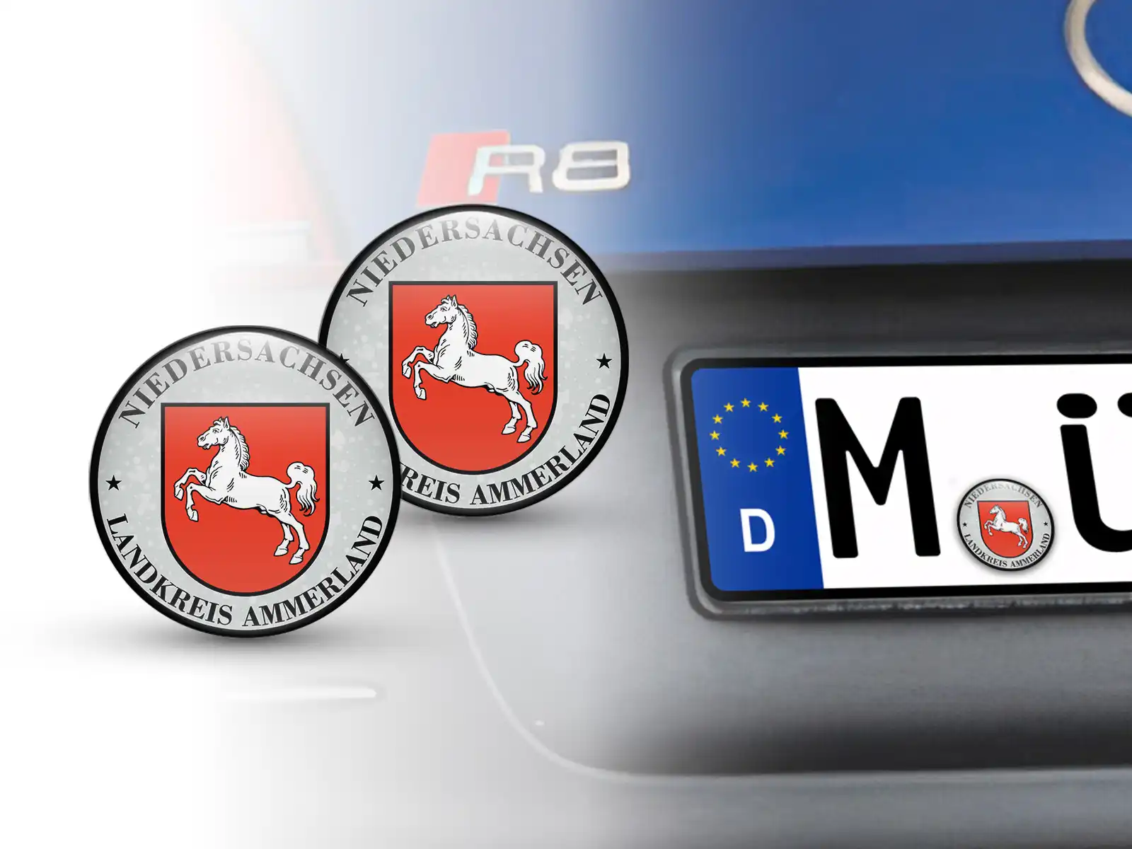 Aufkleber TUV Landkreis Ammerland Nummernschild plakette